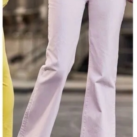 Current/Elliott The Wray Wide Leg Jeans Pink NWOT - Picture 2 of 11